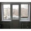 Балконный блок Vikonda Класик с двумя окнами и поворотно-откидной дверью 2000 x 2200 мм