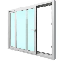 Раздвижные металлопластиковые окна WDS 7S 1400 x 1200 мм