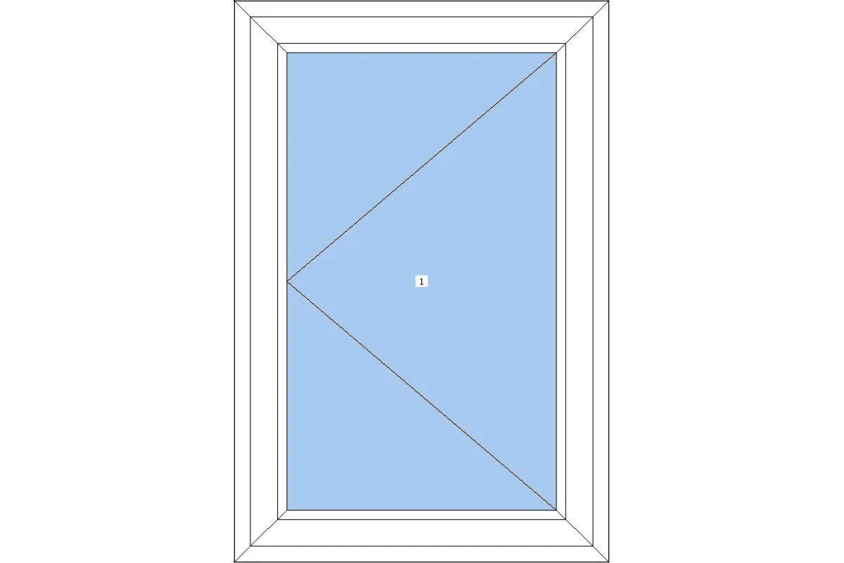 Металлопластиковые окна Steko IDEAL2000 поворотное 1000 x 1200 мм