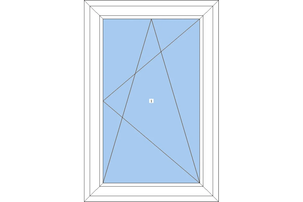 Металлопластиковые окна WDS 5S поворотно-откидное 800 x 1300 мм