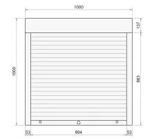 Защитные алюминиевые ролеты Comfort Line 1000-1000 мм P55