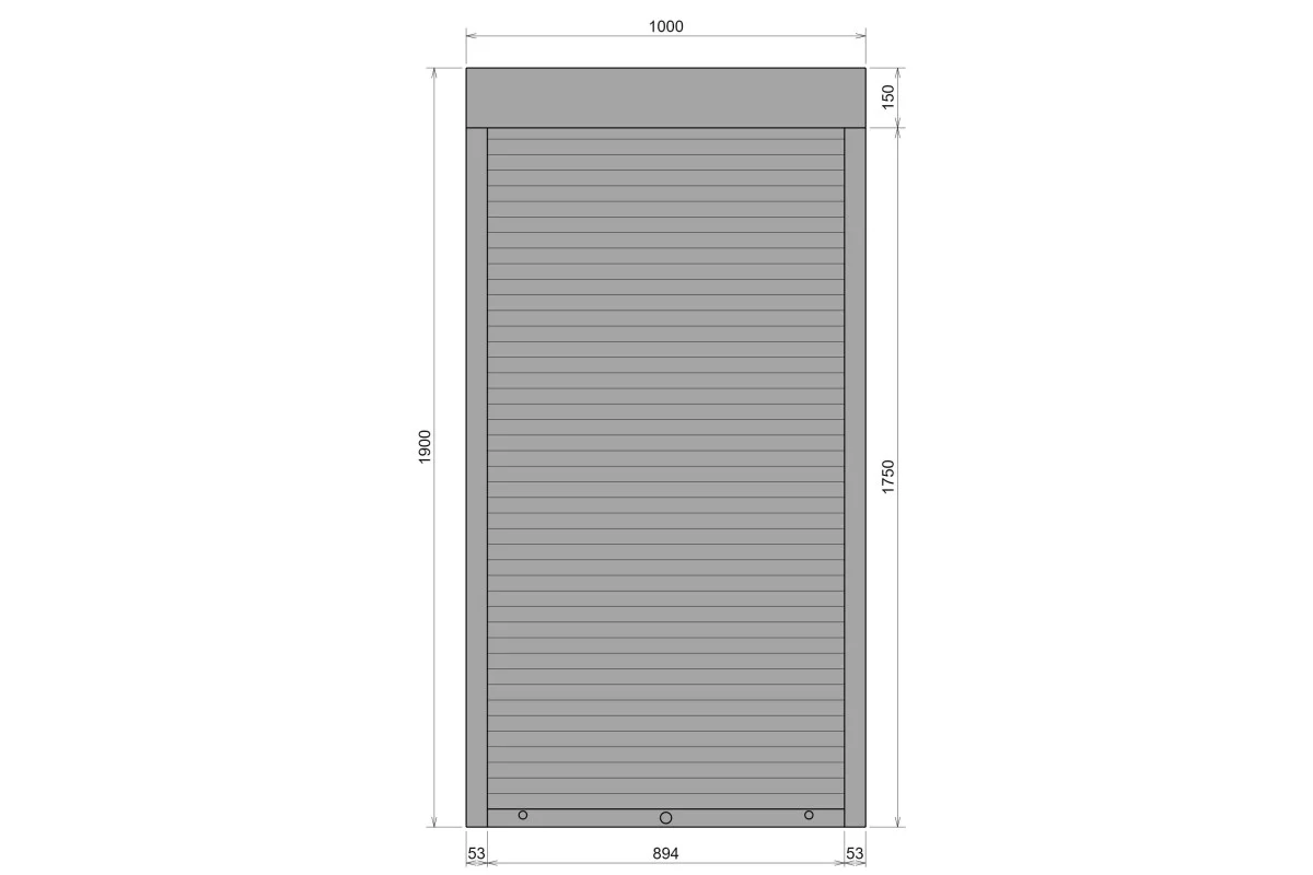 Защитные алюминиевые ролеты Comfort Line 1000-1900 мм P55