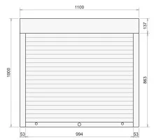 Защитные алюминиевые ролеты Comfort Line 1100-1000 мм P55