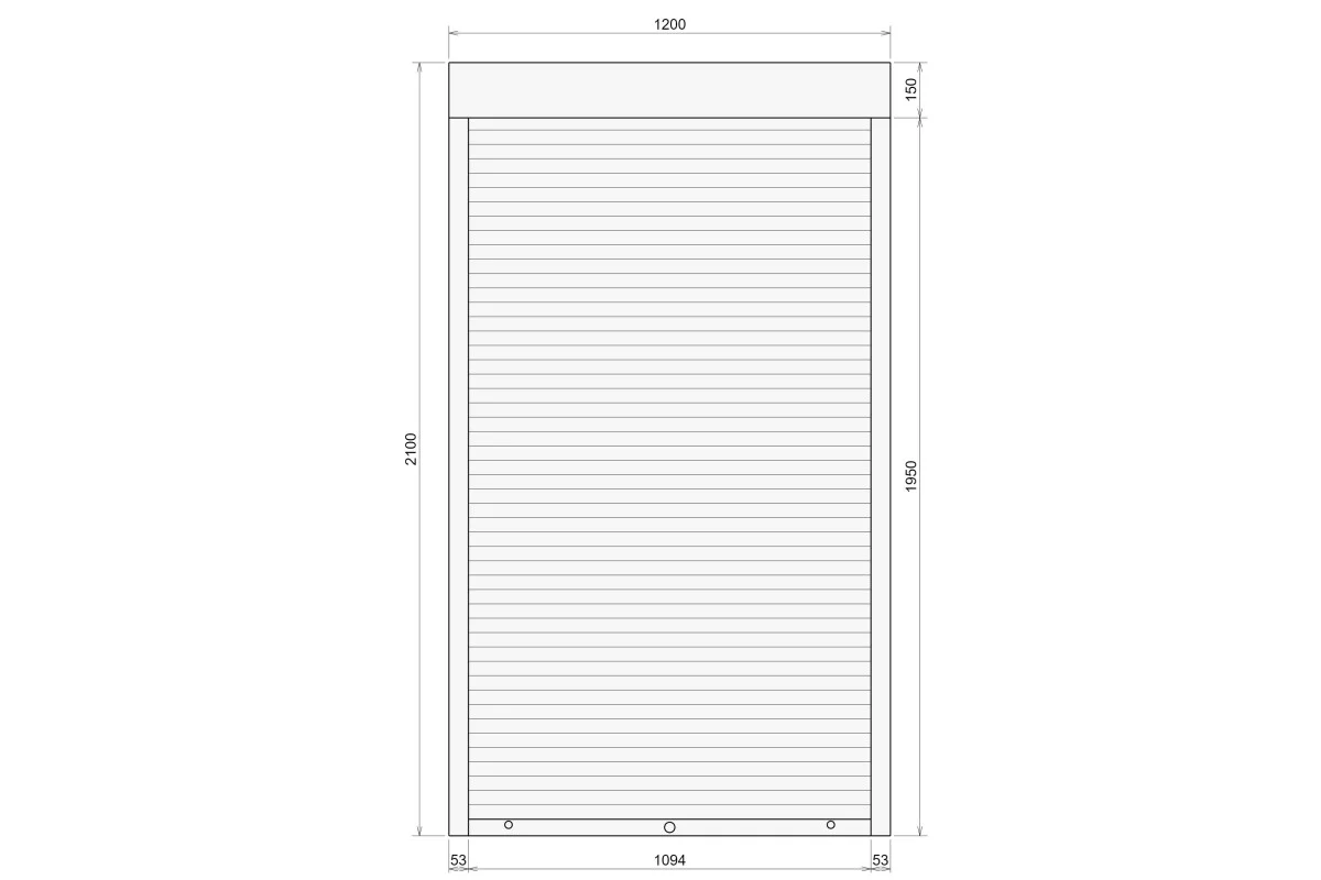 Защитные алюминиевые ролеты Comfort Line 1200-2100 мм P55