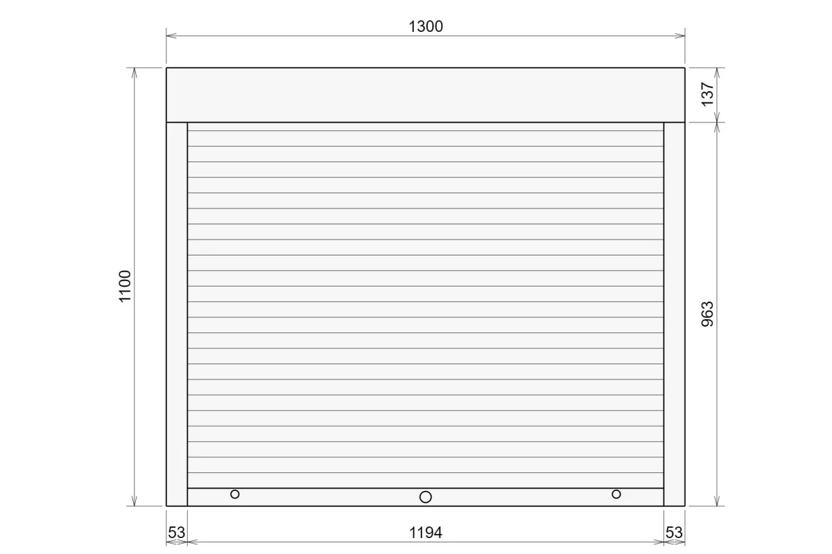 Защитные алюминиевые ролеты Comfort Line 1300-1100 мм P55