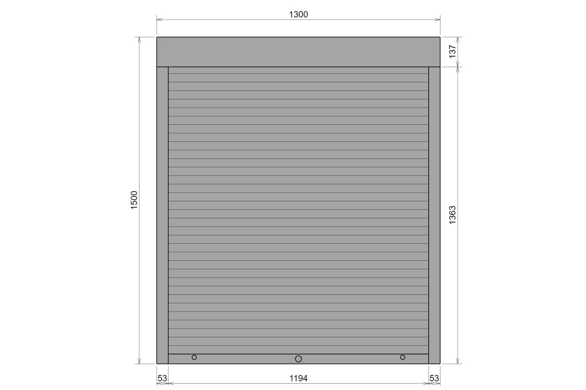 Защитные алюминиевые ролеты Comfort Line 1300-1500 мм P55