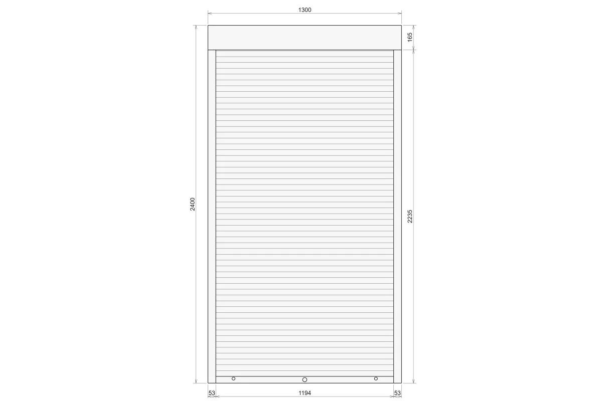 Защитные алюминиевые ролеты Comfort Line 1300-2400 мм P55