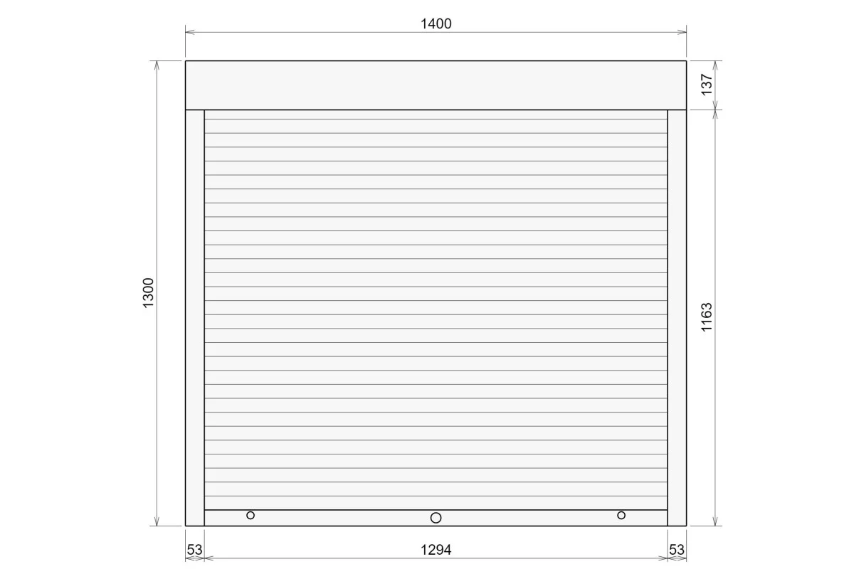 Защитные алюминиевые ролеты Comfort Line 1400-1300 мм P55