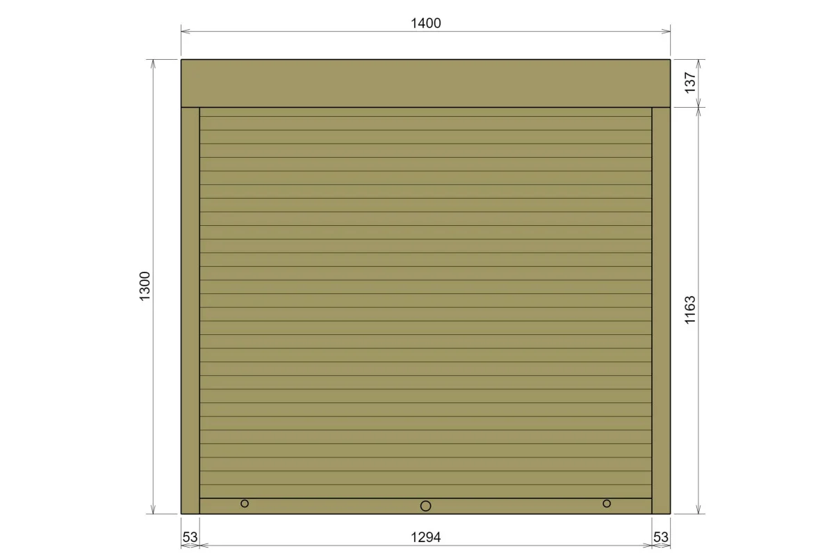 Защитные алюминиевые ролеты Comfort Line 1400-1300 мм P55
