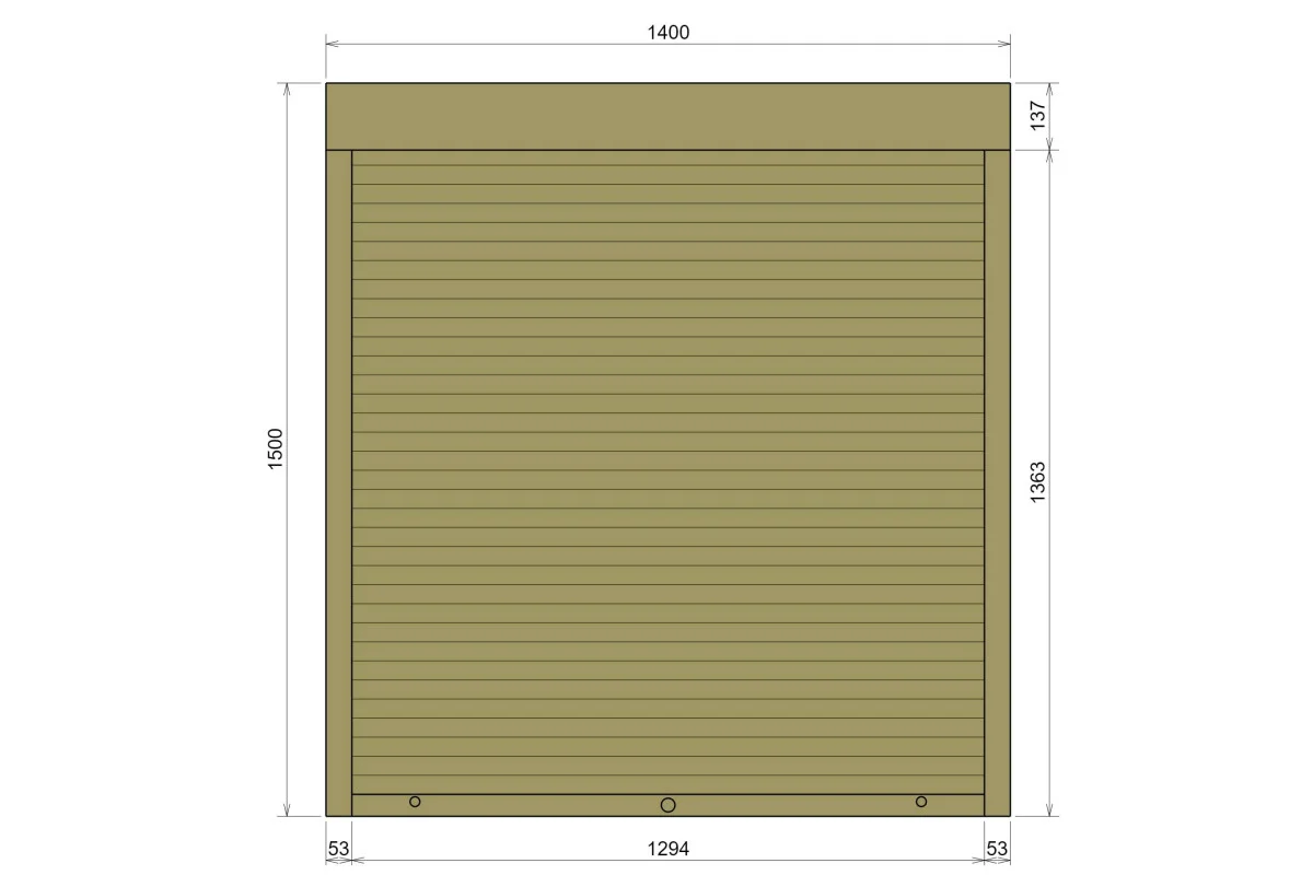 Защитные алюминиевые ролеты Comfort Line 1400-1500 мм P55
