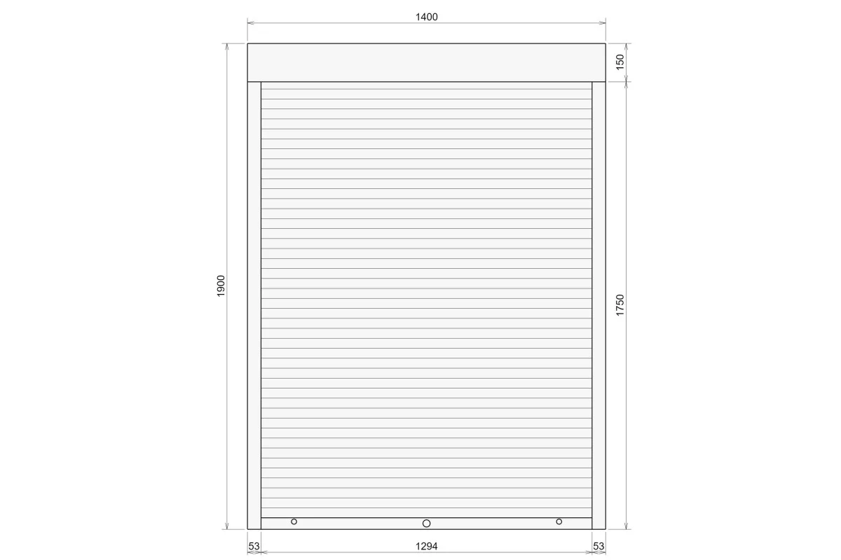 Защитные алюминиевые ролеты Comfort Line 1400-1900 мм P55