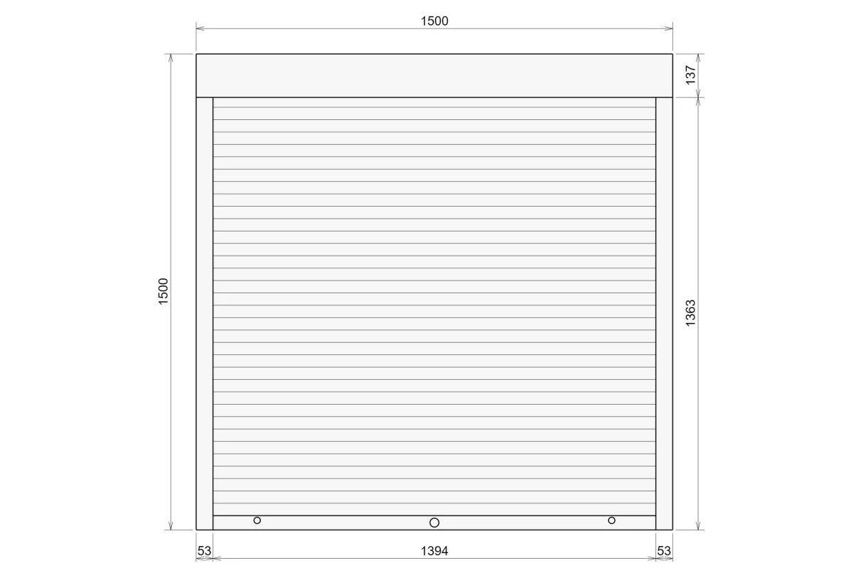 Защитные алюминиевые ролеты Comfort Line 1500-1500 мм P55