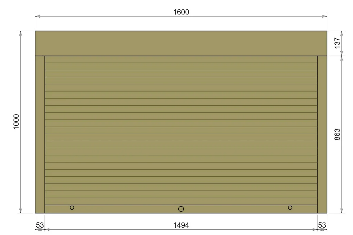 Защитные алюминиевые ролеты Comfort Line 1600-1000 мм P55