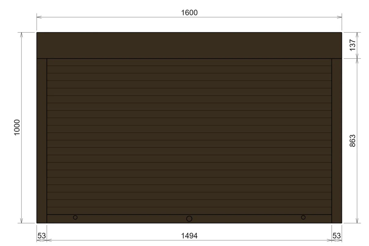 Защитные алюминиевые ролеты Comfort Line 1600-1000 мм P55