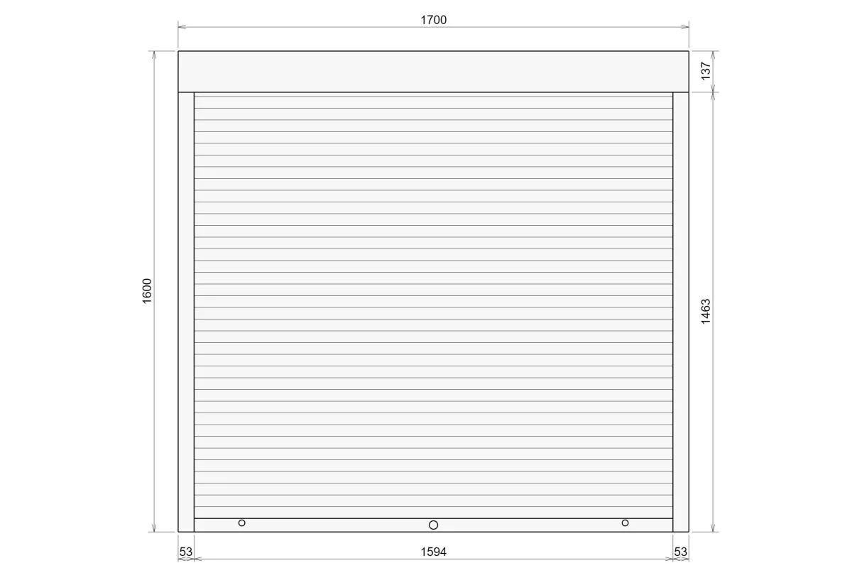 Защитные алюминиевые ролеты Comfort Line 1700-1600 мм P55