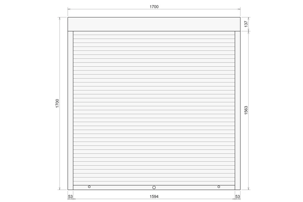Защитные алюминиевые ролеты Comfort Line 1700-1700 мм P55
