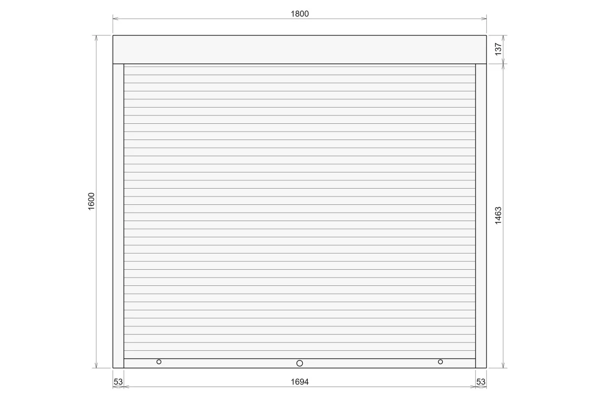 Защитные алюминиевые ролеты Comfort Line 1800-1600 мм P55