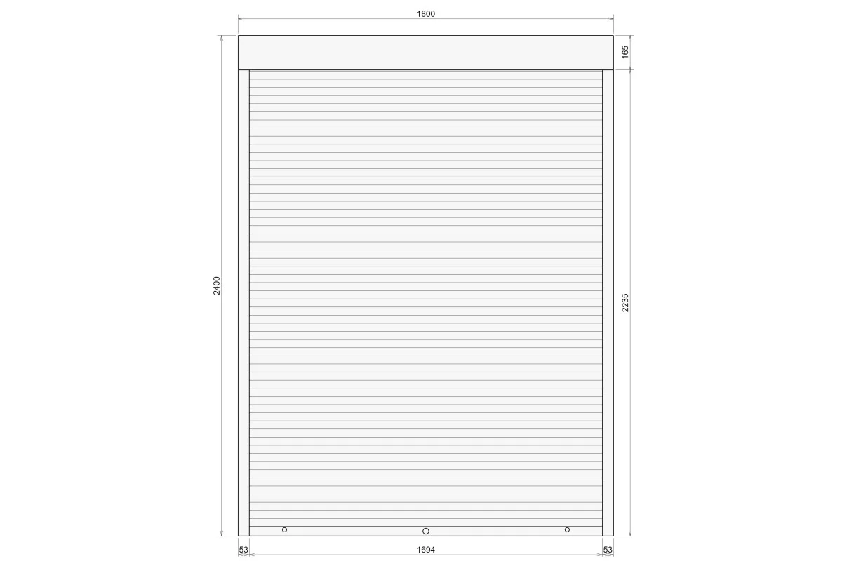 Защитные алюминиевые ролеты Comfort Line 1800-2400 мм P55