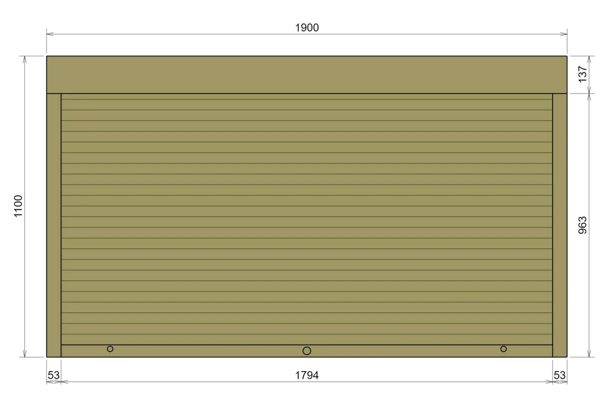 Защитные алюминиевые ролеты Comfort Line 1900-1100 мм P55