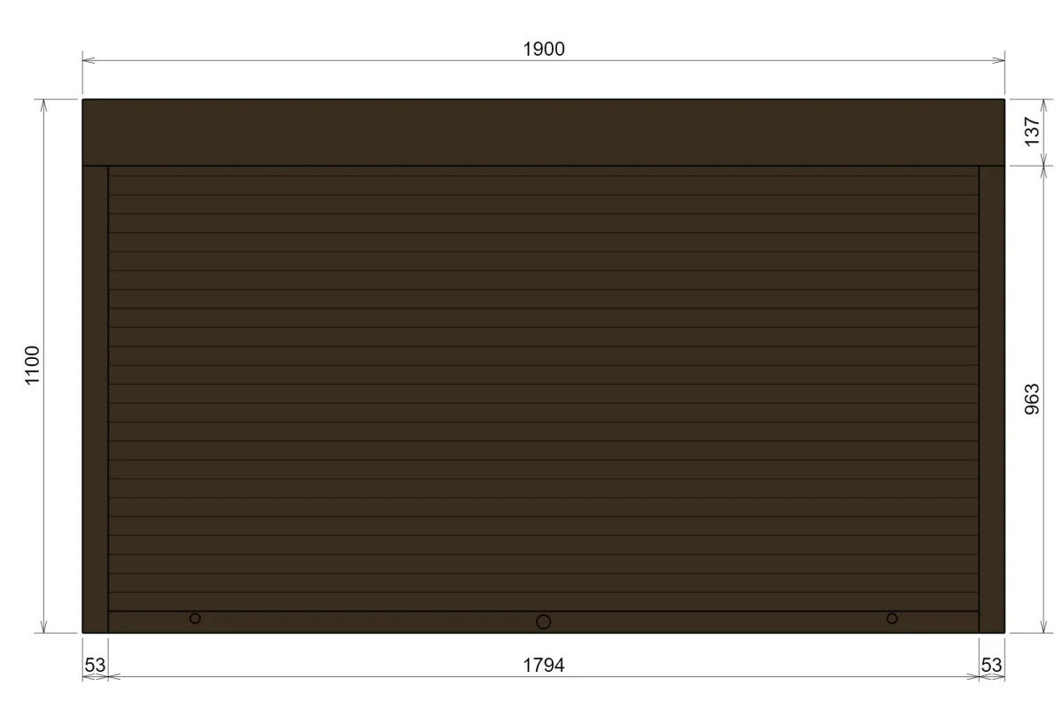 Защитные алюминиевые ролеты Comfort Line 1900-1100 мм P55
