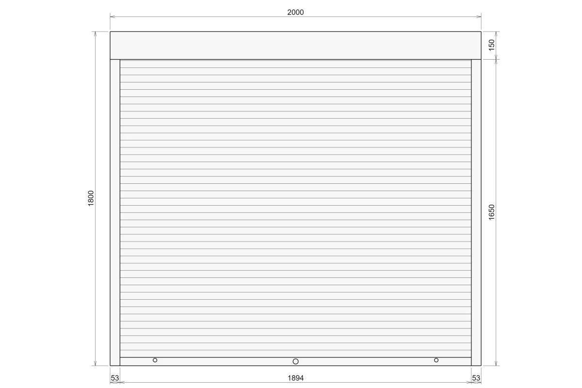 Защитные алюминиевые ролеты Comfort Line 2000-1800 мм P55