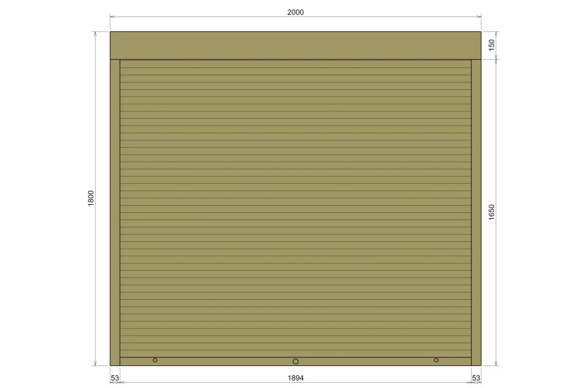 Защитные алюминиевые ролеты Comfort Line 2000-1800 мм P55
