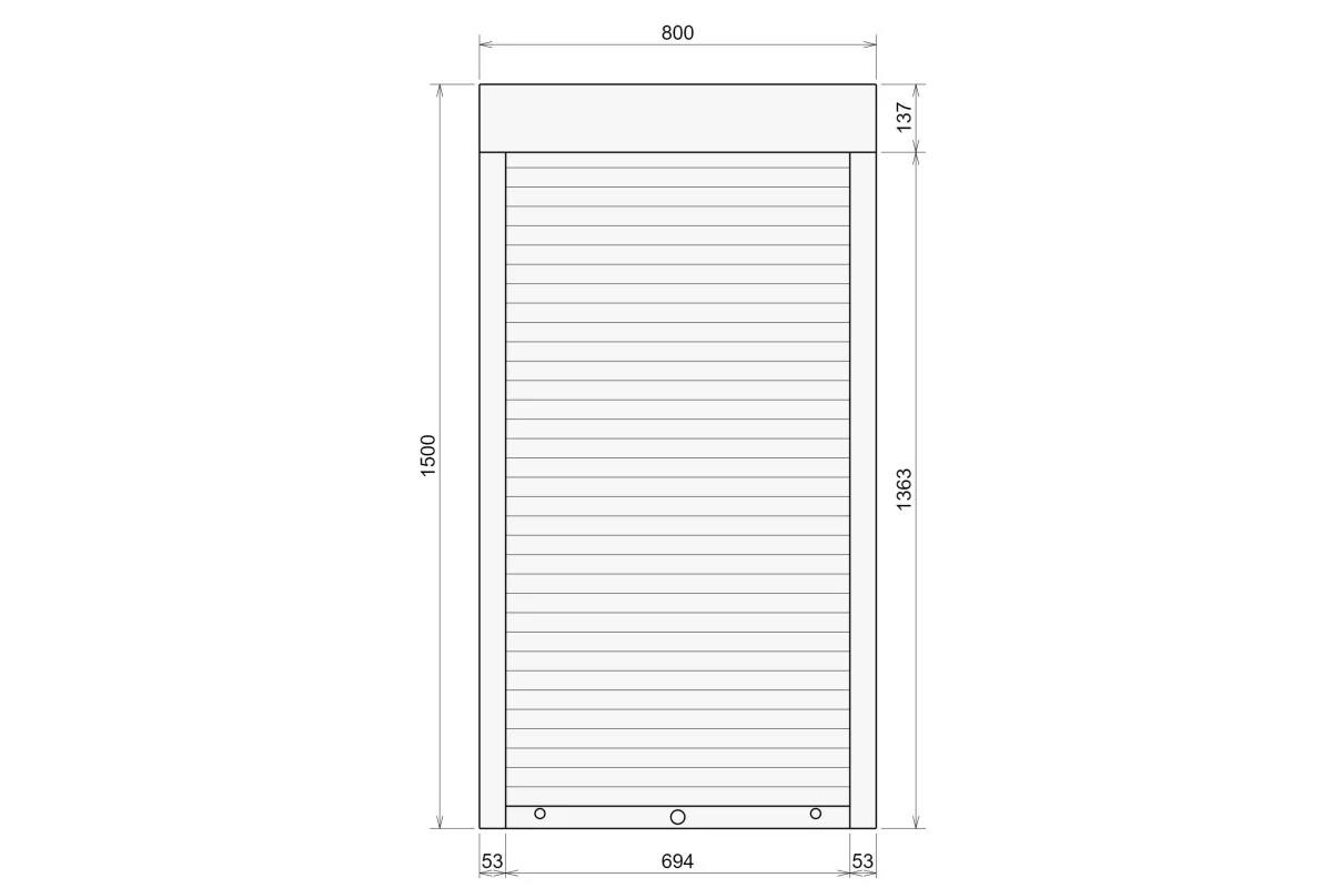 Защитные алюминиевые ролеты Comfort Line 800-1500 мм P55