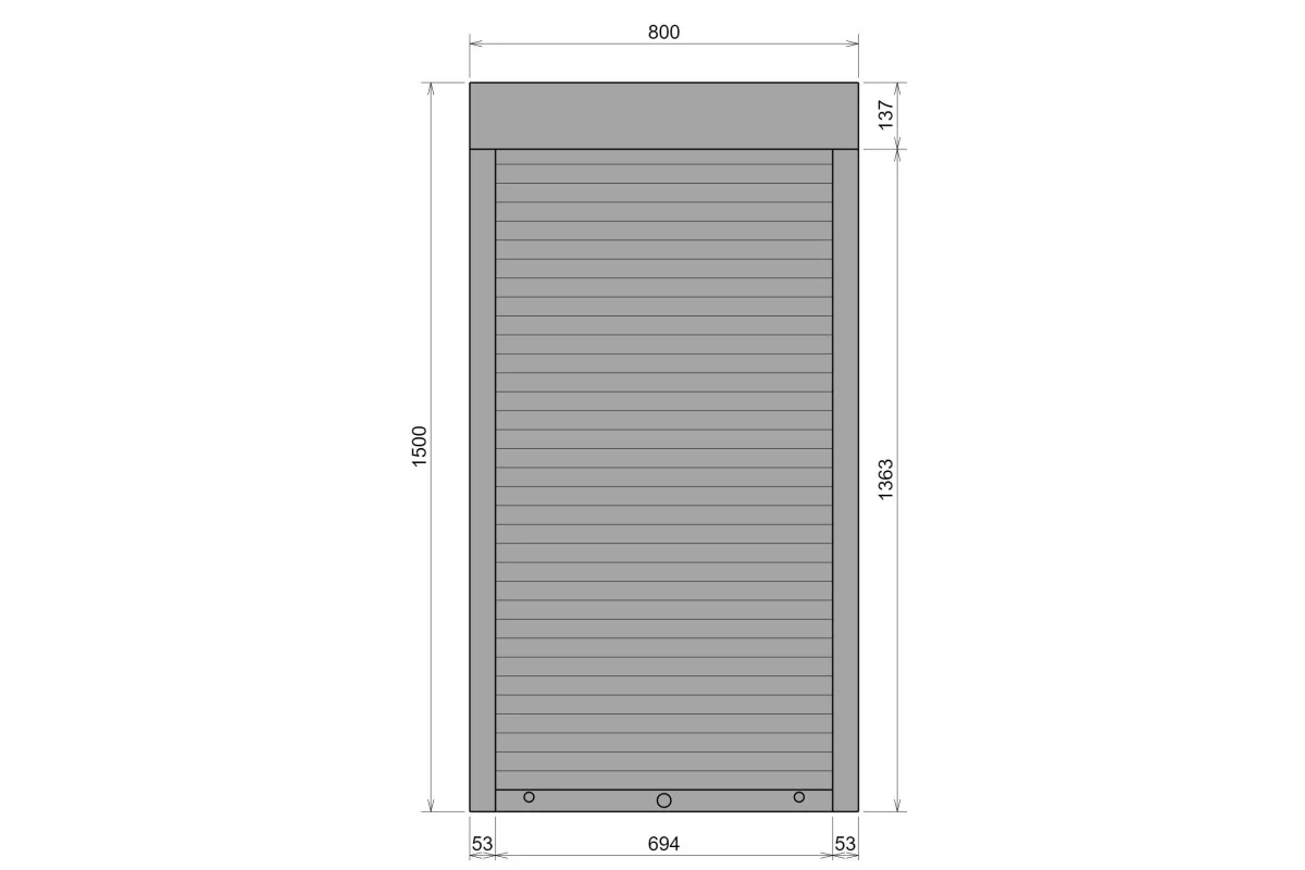 Защитные алюминиевые ролеты Comfort Line 800-1500 мм P55