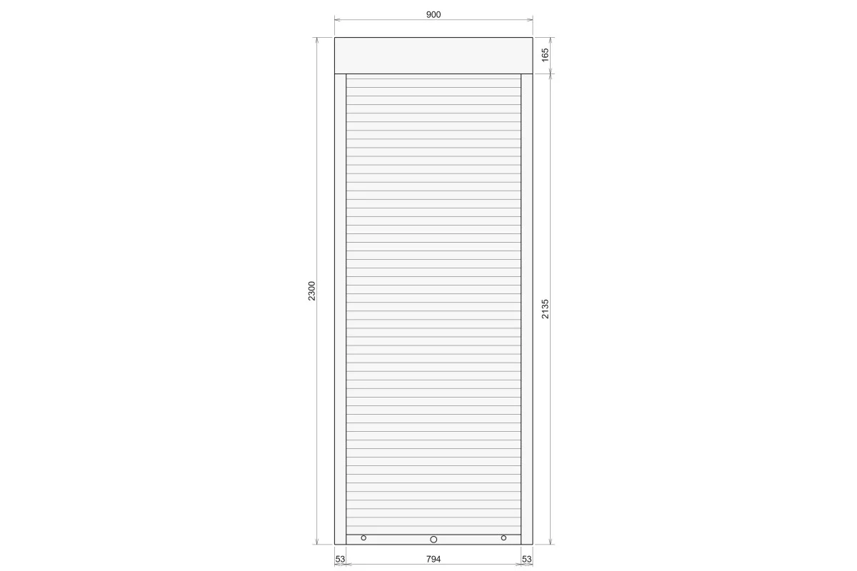 Защитные алюминиевые ролеты Comfort Line 900-2300 мм P55