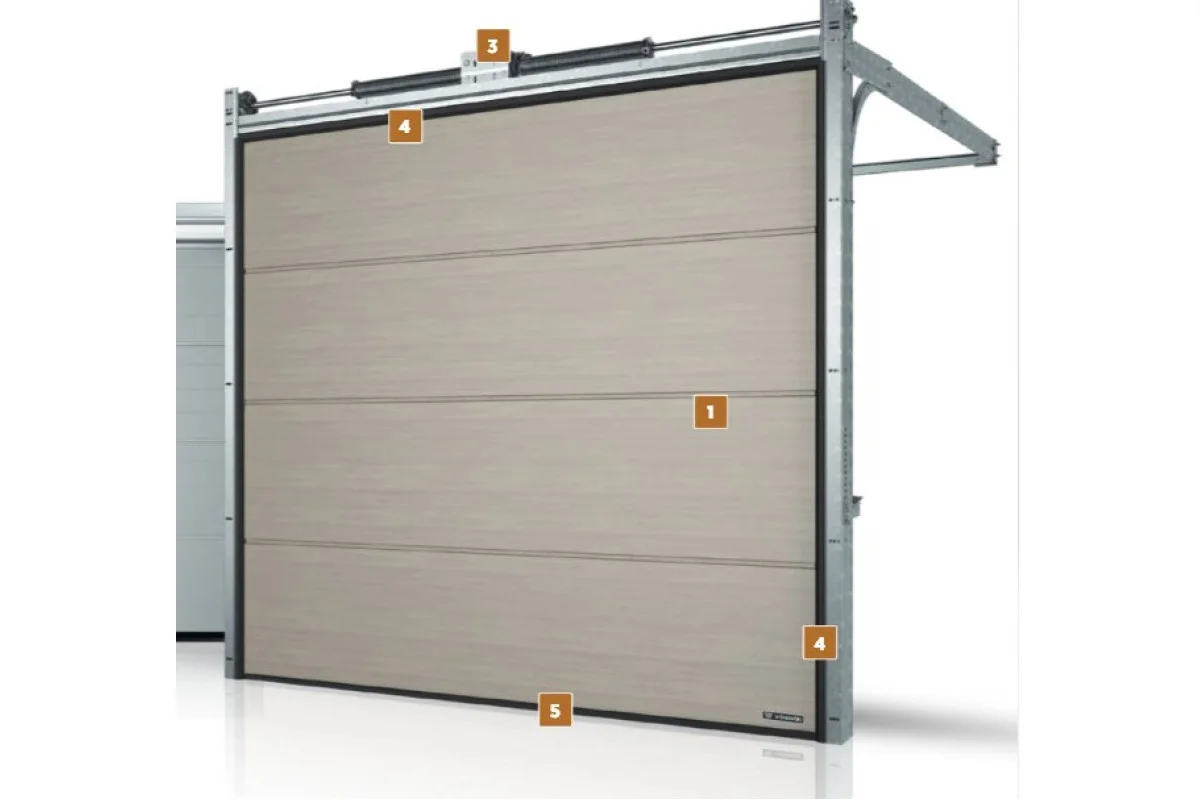 Секційні ворота UniPro WISNIOWSKI Woodgrain N-гофр 3000х2250 мм