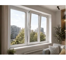 Металопластикове вікно REHAU EURO 70 трьохстулкове з поворотно-відкидною стулкою 2000 x 1600 мм