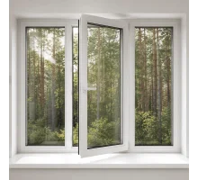 Металлопластиковое окно REHAU EURO 70 трёхстворчатое с поворотно-откидной створкой 2000 x 1000 мм