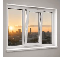 Металлопластиковое окно REHAU EURO 70 трёхстворчатое с поворотно-откидной створкой 1900 x 800 мм