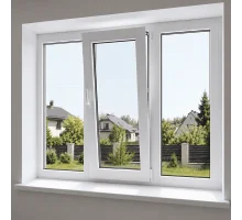 Металлопластиковое окно REHAU EURO 70 трёхстворчатое с поворотно-откидной створкой 1900 x 1600 мм