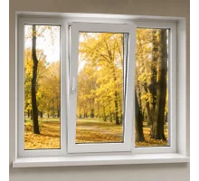Металлопластиковое окно REHAU EURO 70 трёхстворчатое с поворотно-откидной створкой 1900 x 1500 мм