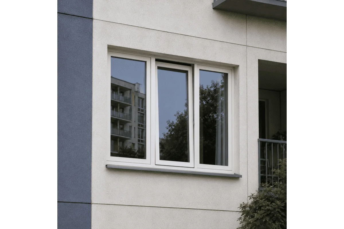 Металопластикове вікно VEKA Softline 82 трьохстулкове з поворотно-відкидною стулкою 1900 x 1700 мм