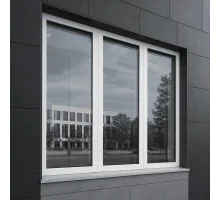 Металлопластиковое окно REHAU Synego трёхстворчатое с поворотно-откидной створкой 2000 x 1000 мм