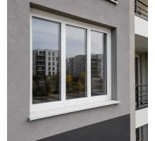 Металлопластиковое окно REHAU EURO 60 трёхстворчатое с поворотно-откидной створкой 1900 x 600 мм