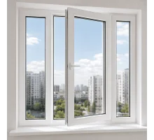 Металлопластиковое окно REHAU EURO 60 трёхстворчатое с поворотно-откидной створкой 2000 x 1100 мм