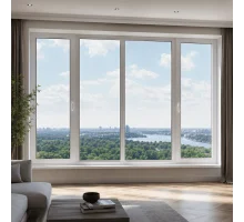 Металопластикове вікно REHAU EURO 70 чотиристулкове з двома поворотно-відкидними стулками 2500 x 800 мм