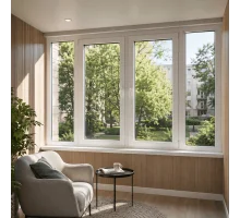 Металопластикове вікно REHAU EURO 70 чотиристулкове з двома поворотно-відкидними стулками 2400 x 700 мм