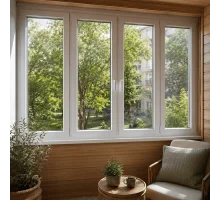 Металлопластиковое окно VEKA Softline 76 4х-створчатое с двумя поворотно-откидными створками 2700 × 1400 мм