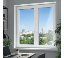 Металлопластиковое окно WDS 5S двустворчатое с поворотно-откидной створкой 1300 x 1500 мм