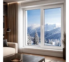 Металлопластиковое окно REHAU EURO 70 двустворчатое с поворотно-откидной створкой 1000 x 600 мм