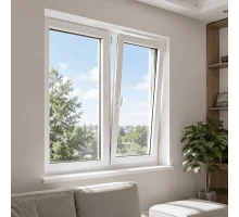 Металлопластиковое окно WDS 6S двустворчатое с поворотно-откидной створкой 1100 x 1300 мм