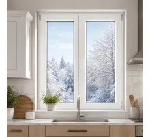 Металлопластиковое окно REHAU EURO 70 двустворчатое с поворотно-откидной створкой 1100 x 1400 мм