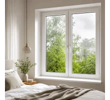 Металлопластиковое окно REHAU EURO 70 двустворчатое с поворотно-откидной створкой 1100 x 1100 мм