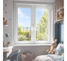 Металлопластиковое окно REHAU Synego двустворчатое с поворотно-откидной створкой 1100 x 1500 мм
