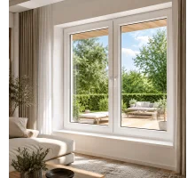 Металлопластиковое окно REHAU Synego двустворчатое с поворотно-откидной створкой 1100 x 1400 мм
