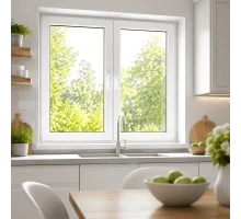 Металлопластиковое окно WDS 7S двустворчатое с поворотно-откидной створкой 1100 x 900 мм